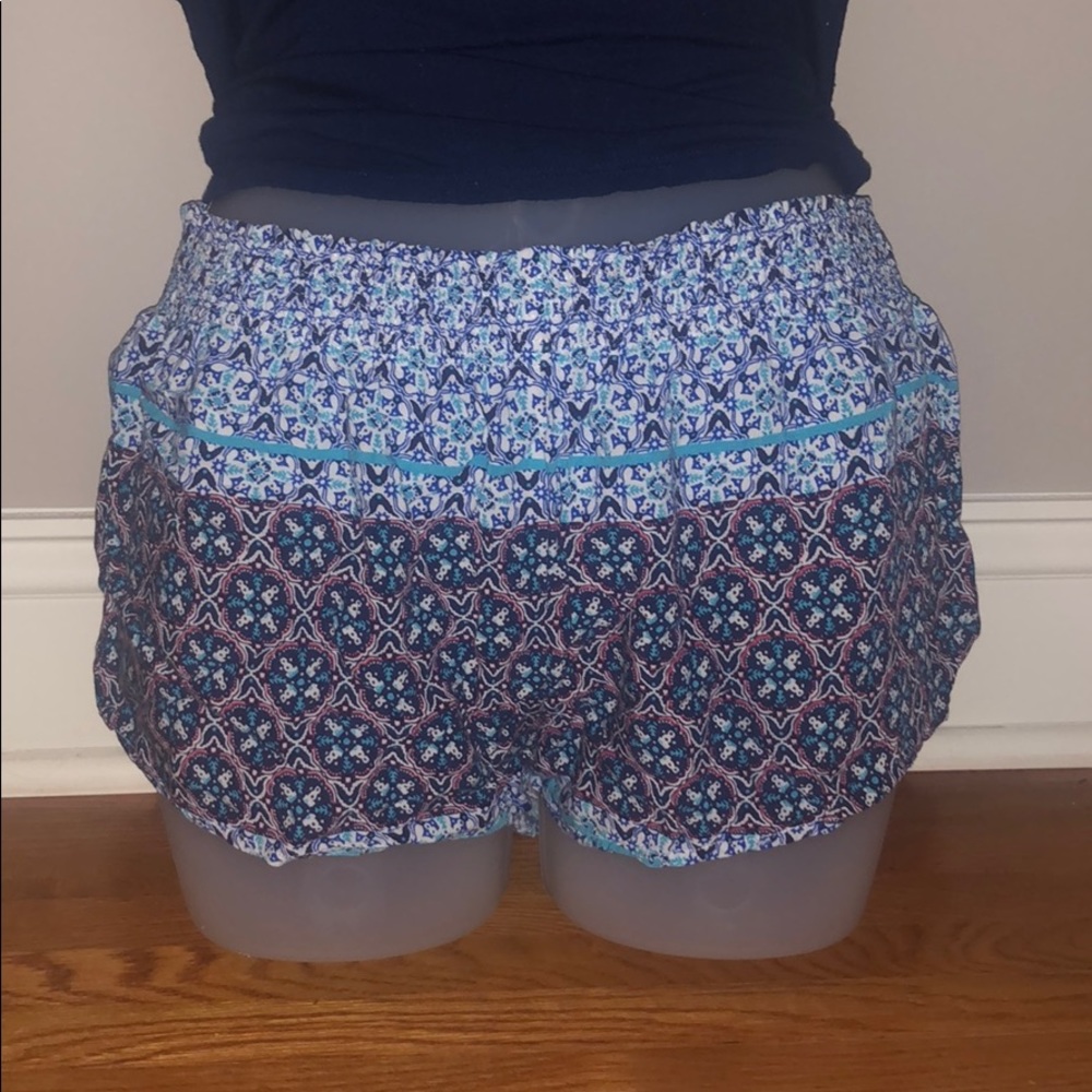 Blue Flowy Shorts